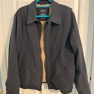 L.L. Bean Navy Blue Spring-weight Lined Jacket